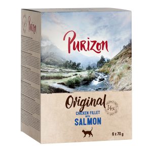 6x70g Adult kanafilee & lohi viljaton Purizon kissan märkäruoka