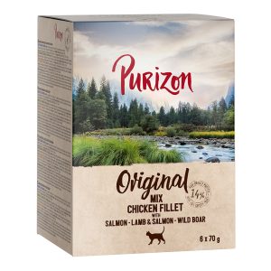 6x70g Adult lajitelma viljaton Purizon kissan märkäruoka