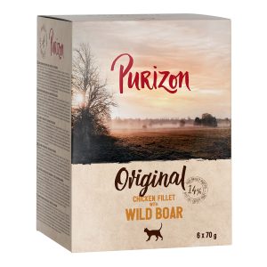 6x70g Adult kanafilee & villisika viljaton Purizon kissan märkäruoka