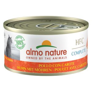 24x70g kana ja porkkana Almo Nature HFC Complete kissanruoka