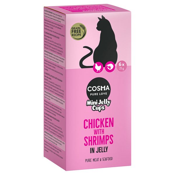 6x25g Mini Jelly Cups kana & katkarapu Cosma kissanherkku