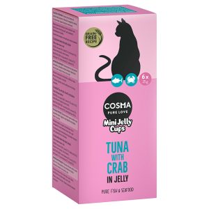6x25g Mini Jelly Cups tonnikala & rapu Cosma kissanherkku