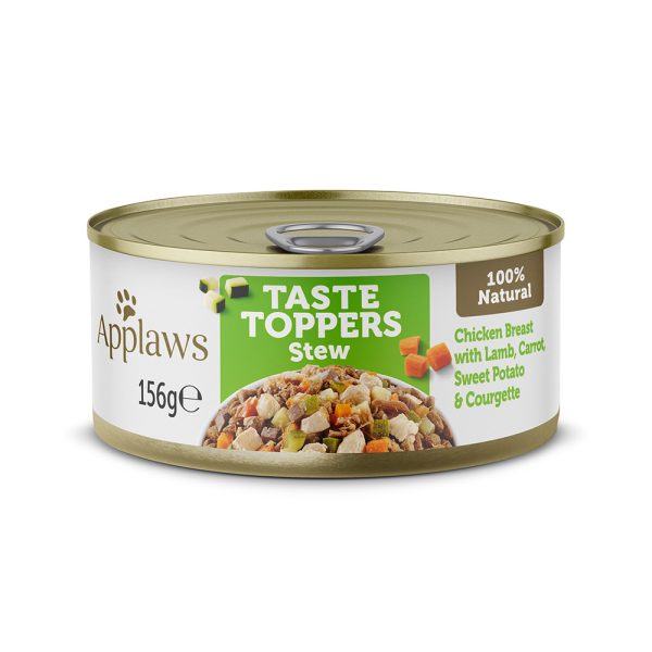 6x156g Taste Toppers Stew kana ja lammas Applaws koiran märkäruoka
