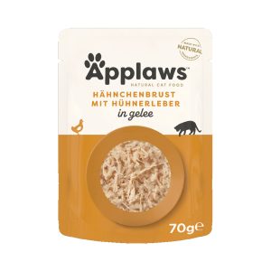 12 + 4 kaupan päälle! 16 x 70 g Applaws Pouch in Jelly  - kana & maksa