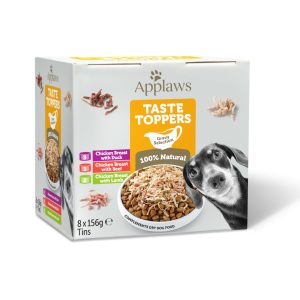 8x156g kastike kokeilupakkaus Applaws Taste Toppers koiralle