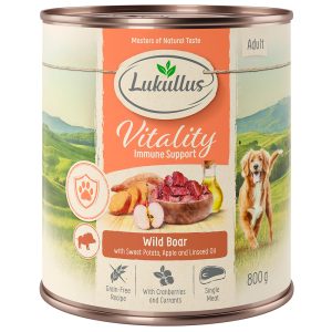 6x800g Vitality Immuunijärjestelmä villisika viljaton Lukullus