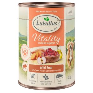 6x400g Vitality Immuunijärjestelmä villisika viljaton Lukullus