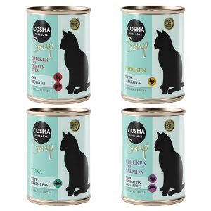 6x 100g Cosma Soup Mixpack 2 (4 lajiketta) kissan märkäruokaa