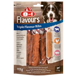 3x6kpl Triple Flavour Ribs -purutikut 8in1 koiranherkku