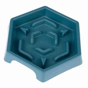 TIAKI Slow Feeder Blue Hexagon 450ml koira
