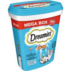 2x350g Mega Tub lohi Dreamies-kissanherkut