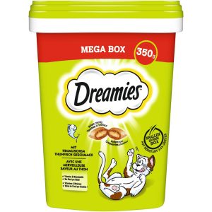 2x350g Mega Tub tonnikala Dreamies-kissanherkut