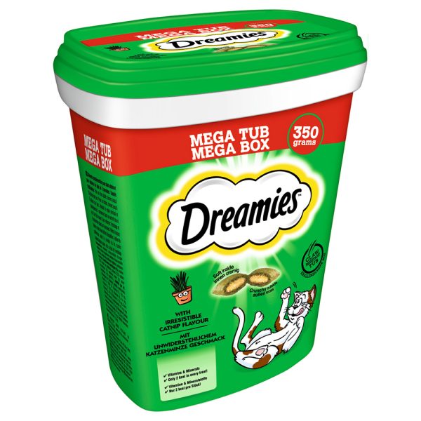 4x350g Mega Tub kissanminttu Dreamies-kissanherkut