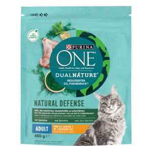 2x650g Dual Nature Adult Chicken & Spirulina Purina ONE -kissanruoka