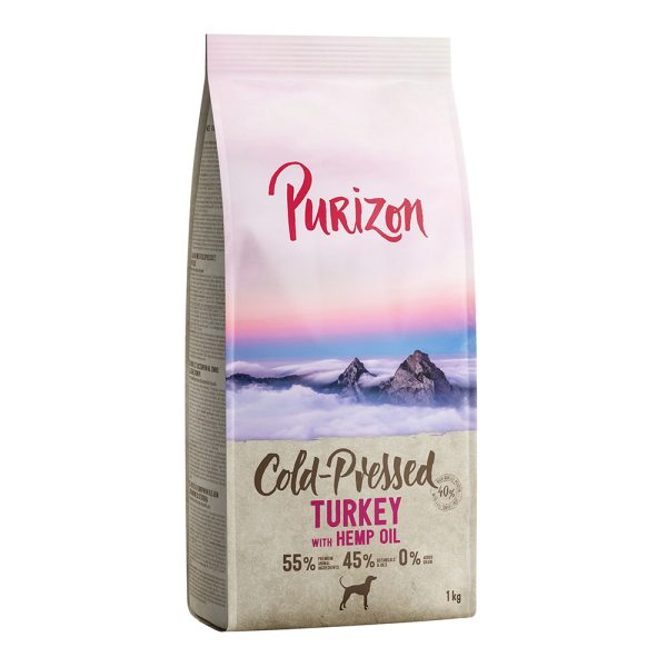 1kg kylmäpuristettu kalkkuna & hamppuöljy Purizon koiran kuivaruoka
