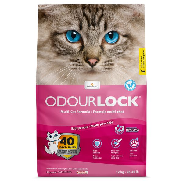 2x 12kg ODOURLOCK kissanpentu vauvapulveria