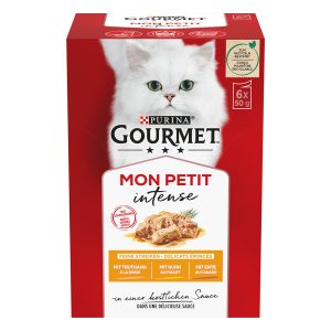 6x50g mix: ankka, kana, kalkkuna Gourmet Mon Petit -kissanruoka
