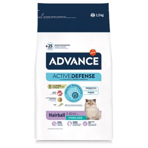 1,5kg Advance Sterilized Hairball kissan kuivaruoka