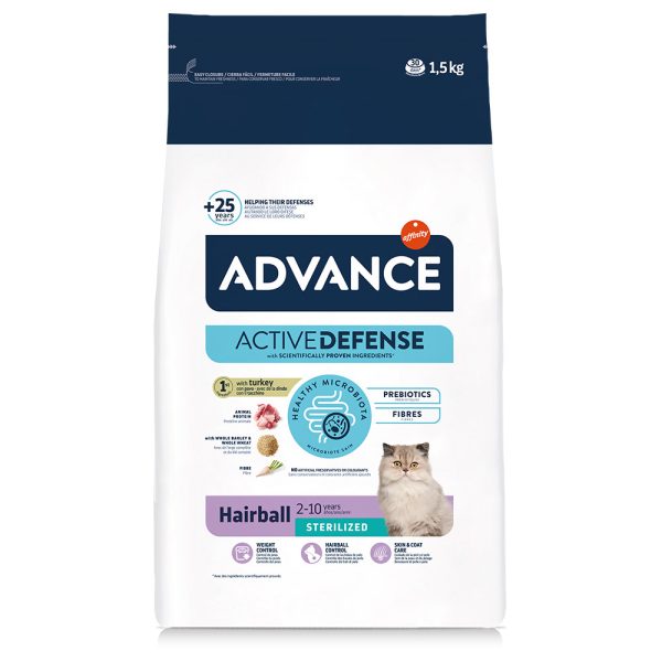1,5kg Advance Sterilized Hairball kissan kuivaruoka