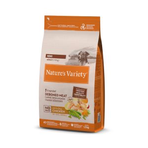 1,5kg Nature's Variety Selected Mini Adult vapaana kasvanut kana koiran kuivaruoka