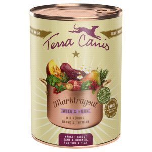 12x385g Marktragout riistaa & kanaa kurpitsan, päärynän & timjamin kera Terra Canis