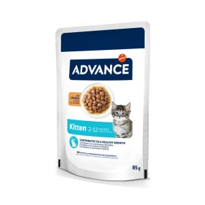 12x85g Advance Kitten kana kissan märkäruoka