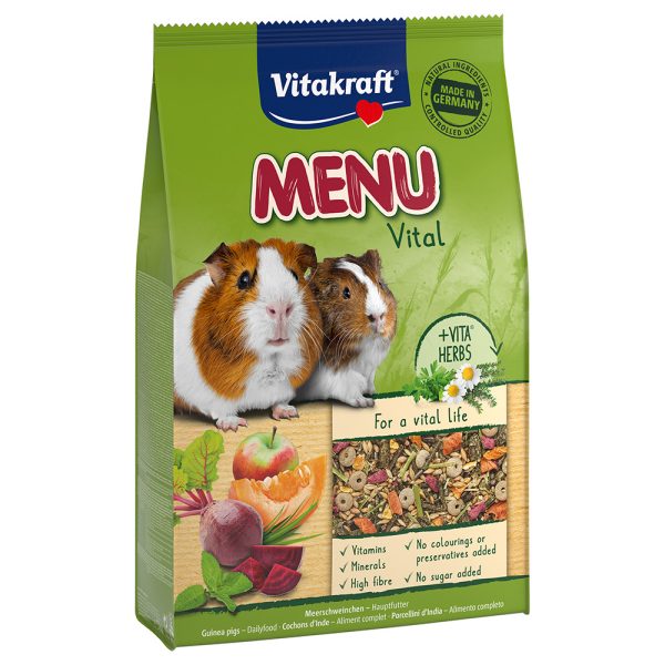 2x 5kg Vitakraft Vital Menu for Guinea Pigs ravintolisä pieneläimille
