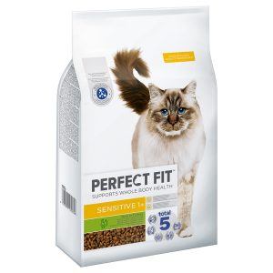 2x 7kg Perfect Fit Sensitive 1+ Runsaasti kalkkunaa sisältävä kissan kuivamuonaruoka