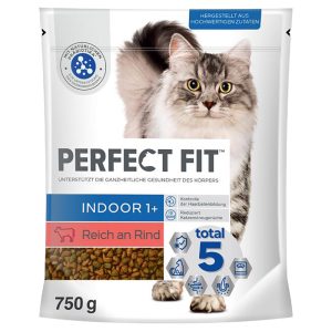 750g Indoor 1+ Rich in Beef Perfect Fit Kuivamuona Perfect Fit kissanruoka