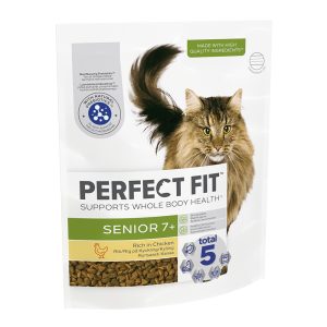 750g Perfect Fit Senior 7+ - Runsaasti kanaa sisältävä kissanruoka kuivana
