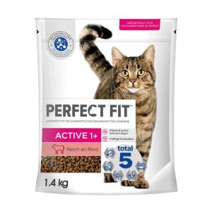 1.4kg Perfect Fit Active 1+ Runsas naudanlihapitoisuus kissan kuivaruoka