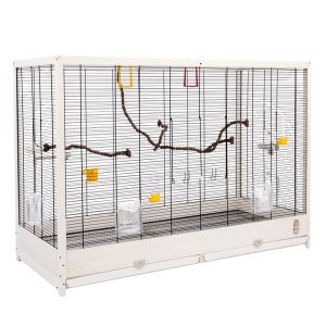 TIAKI Robin XXL -puinen lintuhäkki 113,4x53x81,7cm