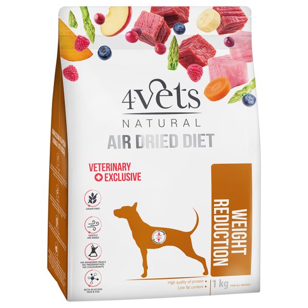 1kg 4Vets Natural Canine Painonpudotuksen kuivamuonaa koirille