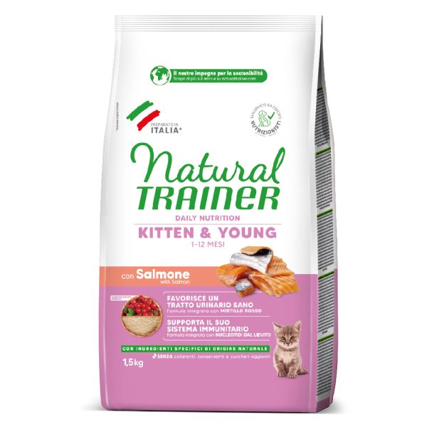 1.5kg Lohi Natural Trainer Kitten Kroketit kissa 1.5kg Lohi Natural Trainer Kitten Kroketit kissa