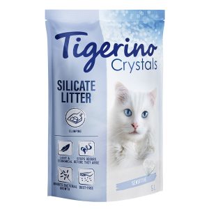 3x5l Crystals sensitive hajusteeton Tigerino paakkuuntuva kissanhiekka