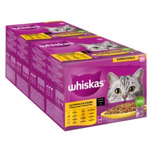 96x 85g Megapack Whiskas Senior Fresh Pouches Poultry Selection in Sauce märkä kissanruoka