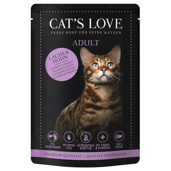 12x85g lohi & kana Cat's Love kissan märkäruoka