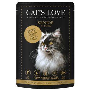 24x85g Senior ankka Cat's Love kissan märkäruoka