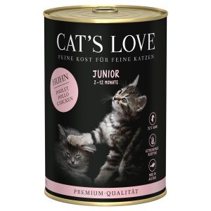 12x400g Junior kana Cat's Love kissan märkäruoka