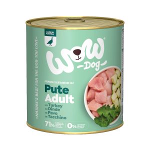 12 x 800 g säästöpakkaus kalkkuna WOW Adult koiran märkäruoka