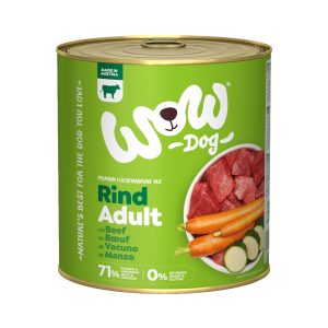 12 x 800 g säästöpakkaus nauta WOW Adult koiran märkäruoka