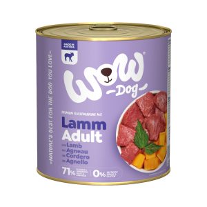 12 x 800 g säästöpakkaus lammas WOW Adult koiran märkäruoka