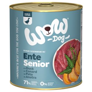 6x800g WOW Senior ankka koiran märkäruoka