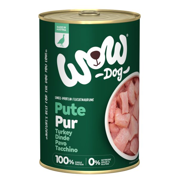 12 x 400 g Kalkkuna WOW Pur koiran märkäruoka