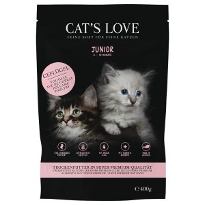 400g Cat's Love Junior siipikarjan kuivamuonaa kissoille