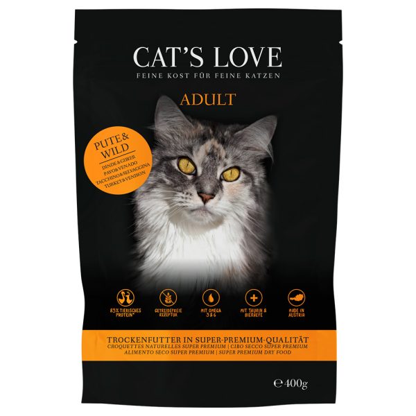 400g Cat's Love Adult Kalkkuna & Hirvenliha kissan kuivaruoka