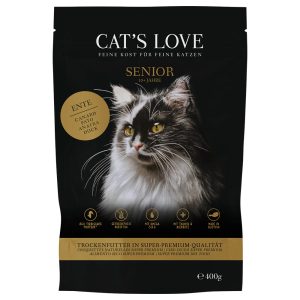 400g Cat's Love Senior Duck Kuivamuona kissanruokaa