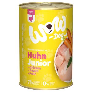 24x400g kana säästöpakkaus WOW Junior koiran märkäruoka
