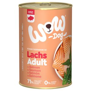 12x400g säästöpakkaus lohi WOW koiran märkäruoka