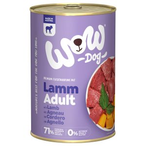 24 x 400 g säästöpakkaus lohi WOW Adult koiran märkäruoka